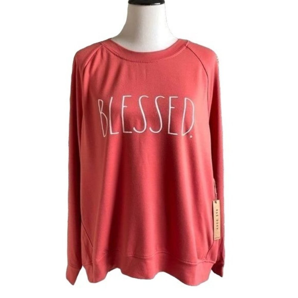 Rae Dunn NWT French Terry Blessed Sweatshirt 1X